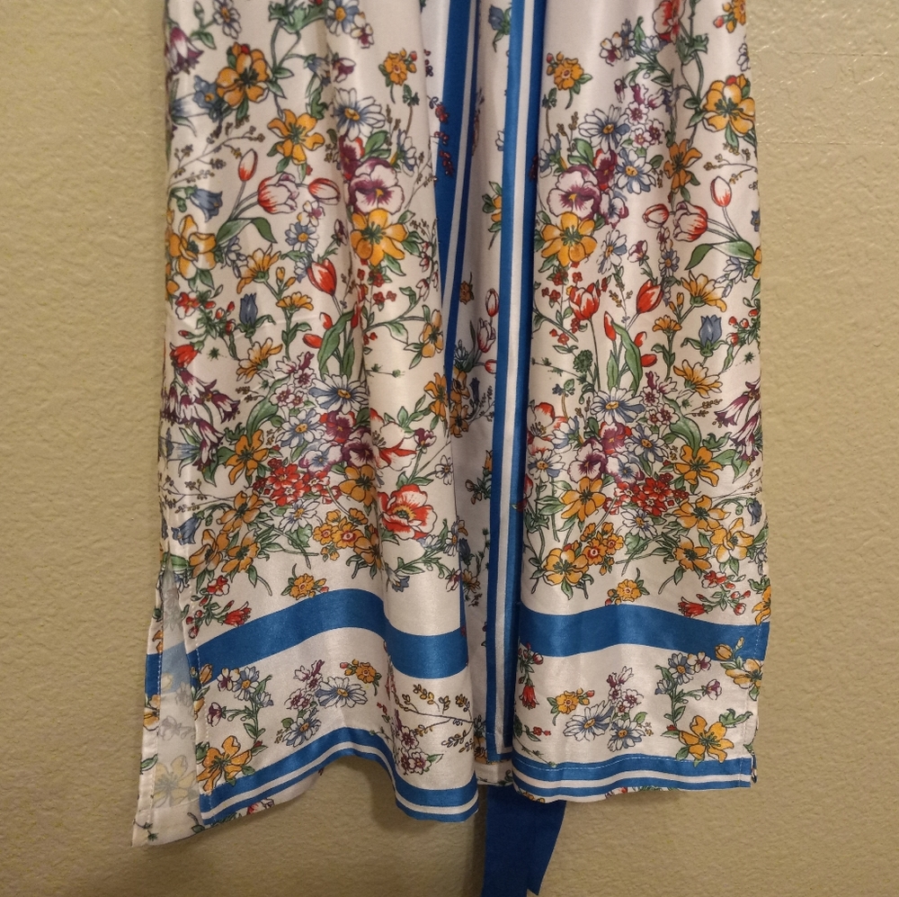 Modcloth Satin Floral Sunlit Reverie Dress Belted - Picture 5 of 6